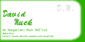 david muck business card